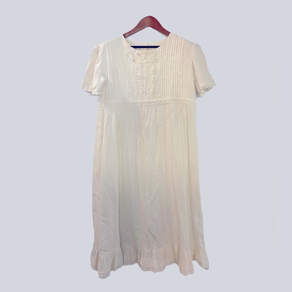 Linen Ruffle Midi Dress by Lemon + Lucy